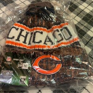 New Era Chicago Bears Knit Hat - Navy, Orange, White